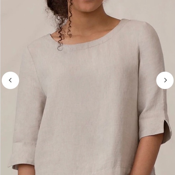 SYMPLI size L LINEN TOP - Picture 3 of 14